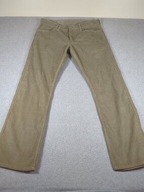 Levi's 514 Corduroy Pants 36x32 Men's Tan Straight Fit Cords White Tab